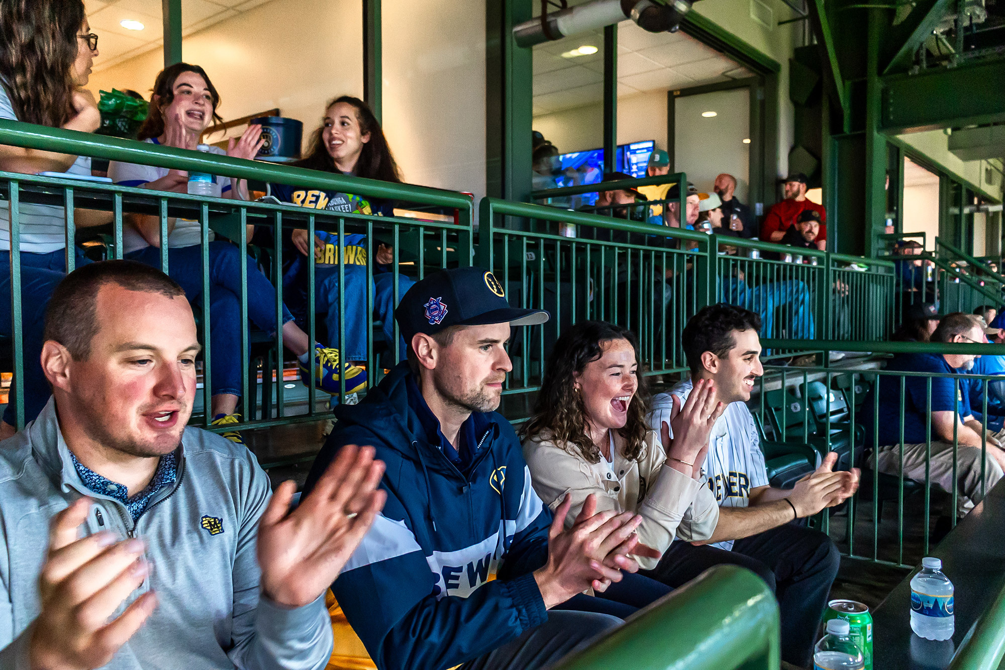 Club suite with fans